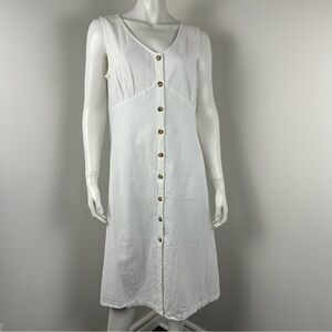 Magic Mountain 100% Cotton Dress M Sleeveless Button-Front Handmade Equador